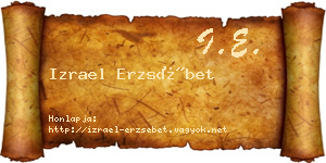 Izrael Erzsébet névjegykártya